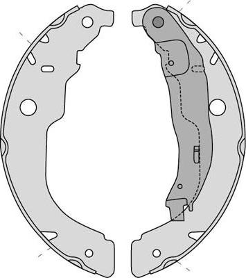 MGA M982 - Комплект тормозных колодок, барабанные autospares.lv