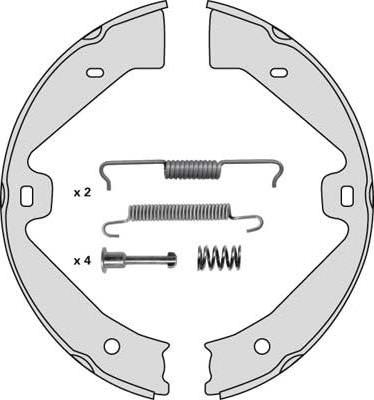 MGA M931R - Комплект тормозов, ручник, парковка autospares.lv