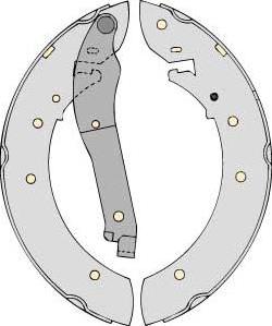 MGA M562 - Комплект тормозных колодок, барабанные autospares.lv