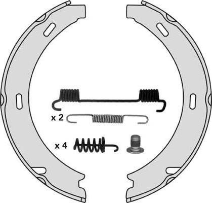 MGA M697R - Комплект тормозов, ручник, парковка autospares.lv