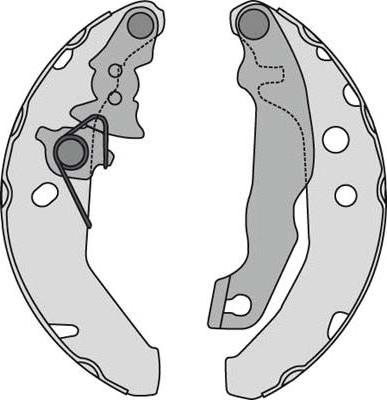 MGA M641 - Комплект тормозных колодок, барабанные autospares.lv