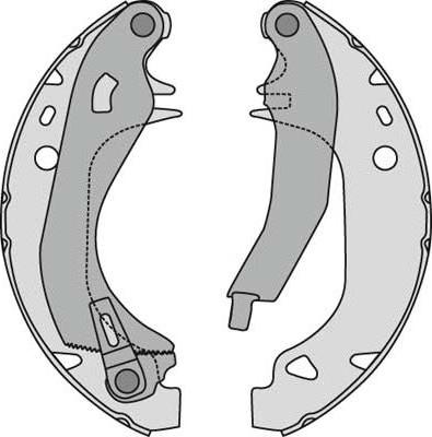 MGA M623 - Комплект тормозных колодок, барабанные autospares.lv