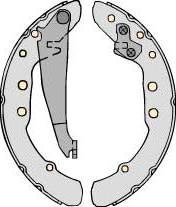 MGA M677 - Комплект тормозных колодок, барабанные autospares.lv