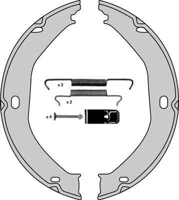 MGA M893R - Комплект тормозов, ручник, парковка autospares.lv