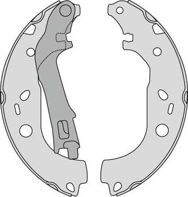 MGA M844 - Комплект тормозных колодок, барабанные autospares.lv