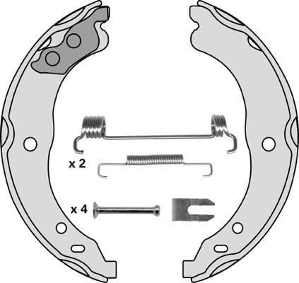 MGA M845R - Комплект тормозов, ручник, парковка autospares.lv