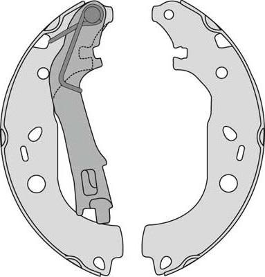 MGA M843 - Комплект тормозных колодок, барабанные autospares.lv