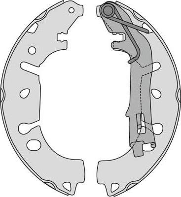 MGA M842 - Комплект тормозных колодок, барабанные autospares.lv