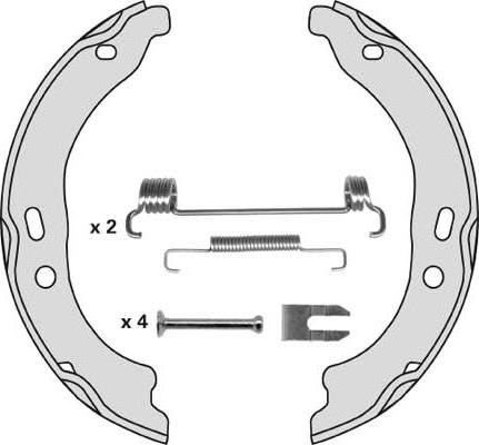 MGA M851R - Комплект тормозов, ручник, парковка autospares.lv