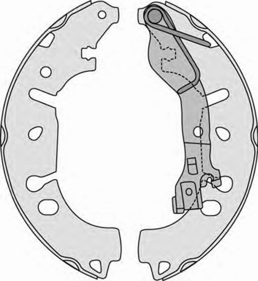 MGA M852 - Комплект тормозных колодок, барабанные autospares.lv