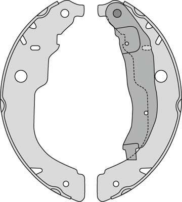 MGA M866 - Комплект тормозных колодок, барабанные autospares.lv