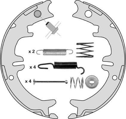 MGA M817R - Комплект тормозов, ручник, парковка autospares.lv