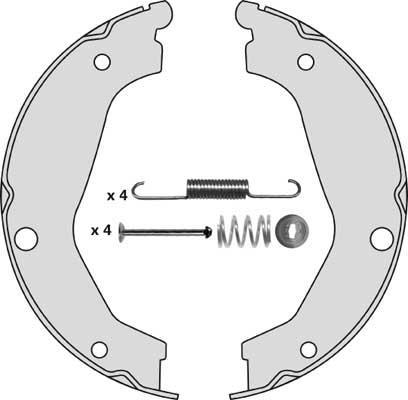 MGA M884R - Комплект тормозов, ручник, парковка autospares.lv