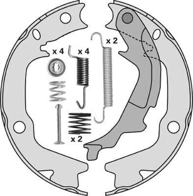 MGA M888R - Комплект тормозов, ручник, парковка autospares.lv