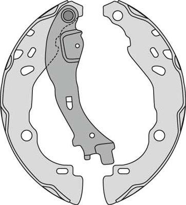 MGA M834 - Комплект тормозных колодок, барабанные autospares.lv