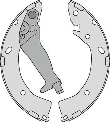 MGA M833 - Комплект тормозных колодок, барабанные autospares.lv