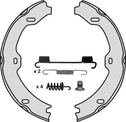 MGA M829R - Комплект тормозов, ручник, парковка autospares.lv