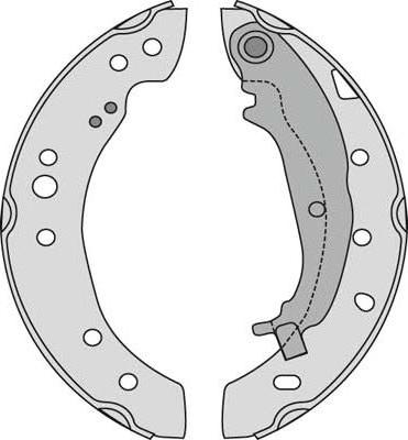 MGA M876 - Комплект тормозных колодок, барабанные autospares.lv