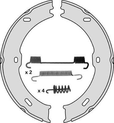 MGA M871R - Комплект тормозов, ручник, парковка autospares.lv