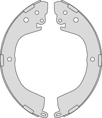 MGA M877 - Комплект тормозных колодок, барабанные autospares.lv