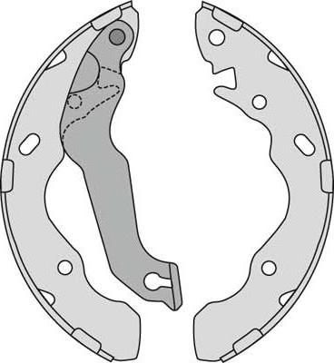 MGA M795 - Комплект тормозных колодок, барабанные autospares.lv