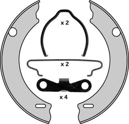 MGA M746R - Комплект тормозов, ручник, парковка autospares.lv