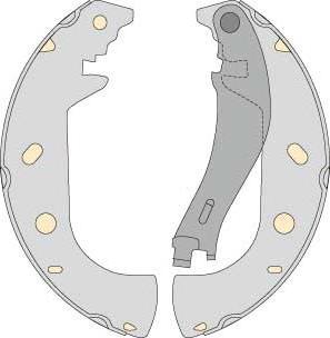 MGA M757 - Комплект тормозных колодок, барабанные autospares.lv