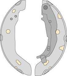 MGA M761 - Комплект тормозных колодок, барабанные autospares.lv