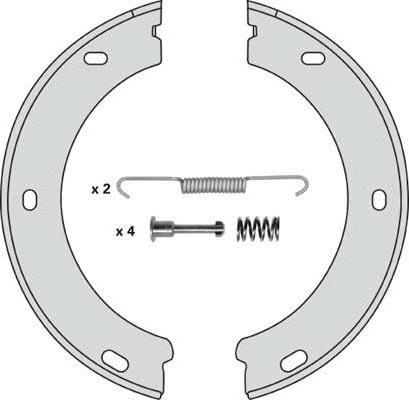 MGA M705R - Комплект тормозов, ручник, парковка autospares.lv