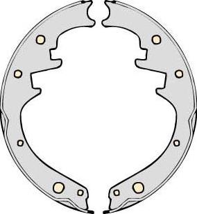 MGA M707 - Комплект тормозных колодок, барабанные autospares.lv