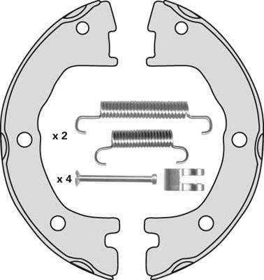 MGA M784R - Комплект тормозов, ручник, парковка autospares.lv