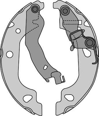 MGA M786 - Комплект тормозных колодок, барабанные autospares.lv