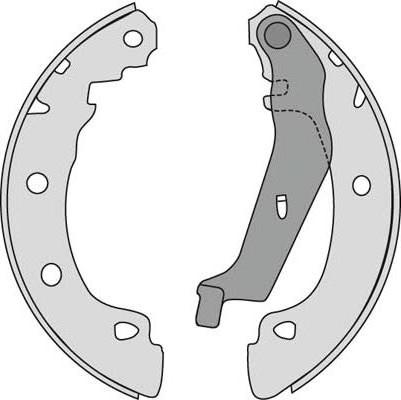 MGA M737 - Комплект тормозных колодок, барабанные autospares.lv
