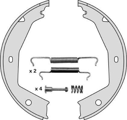 MGA M777R - Комплект тормозов, ручник, парковка autospares.lv