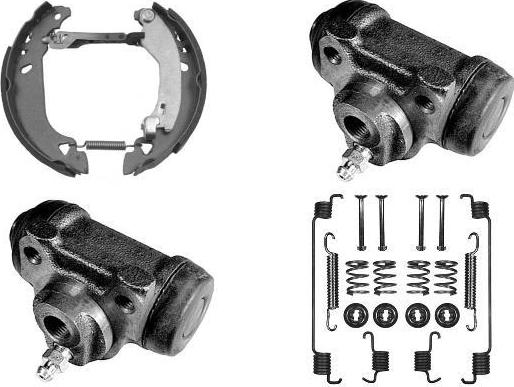 MGA PM636134 - Комплект тормозных колодок, барабанные autospares.lv