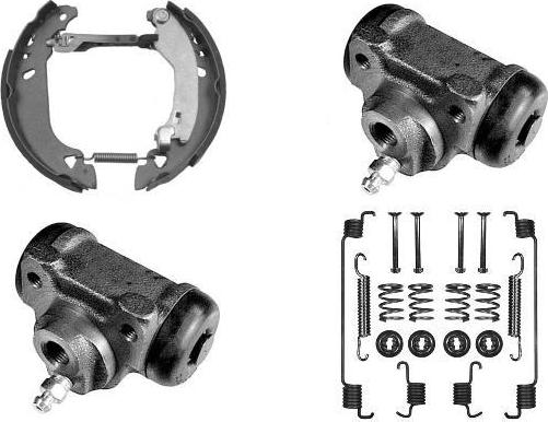 MGA PM636132 - Комплект тормозных колодок, барабанные autospares.lv