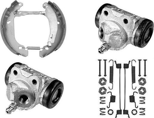 MGA PM631609 - Комплект тормозных колодок, барабанные autospares.lv