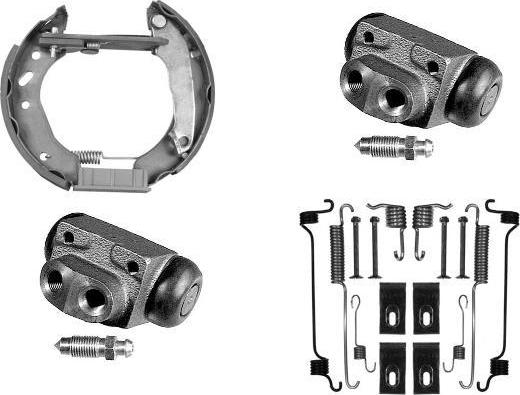 MGA PM674467 - Комплект тормозных колодок, барабанные autospares.lv