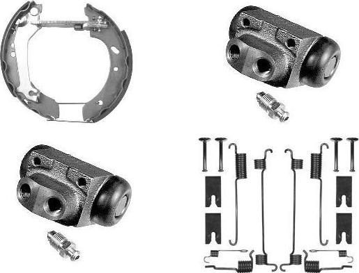 MGA PM747463 - Комплект тормозных колодок, барабанные autospares.lv