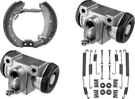 MGA PM731784 - Комплект тормозных колодок, барабанные autospares.lv