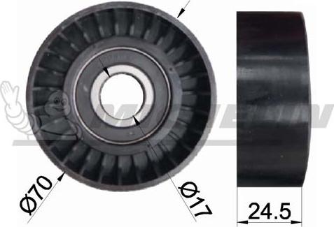 MICHELIN EngineParts SMAMP04040 - Ролик, поликлиновый ремень autospares.lv