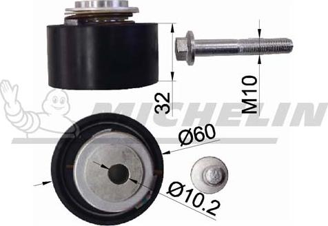 MICHELIN EngineParts SMAMP04337 - Натяжной ролик, зубчатый ремень ГРМ autospares.lv