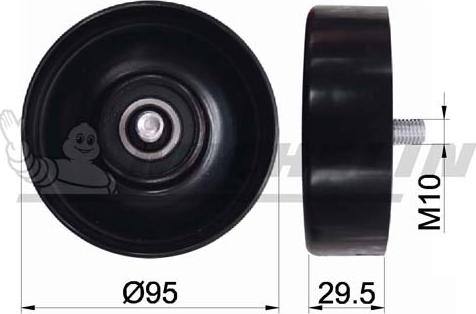 MICHELIN EngineParts SMAMP05007 - Ролик, поликлиновый ремень autospares.lv