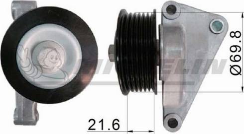 MICHELIN EngineParts SMAMP06038 - Ролик, поликлиновый ремень autospares.lv