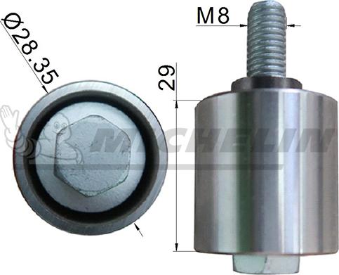 MICHELIN EngineParts SMAMP03169 - Направляющий ролик, зубчатый ремень ГРМ autospares.lv