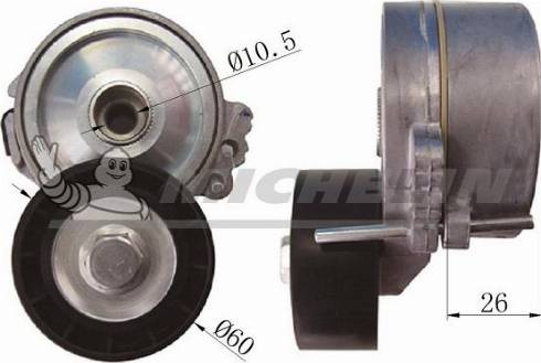 MICHELIN EngineParts SMAMP03343 - Натяжитель, поликлиновый ремень autospares.lv