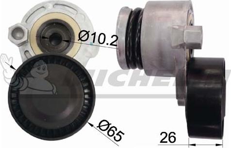 MICHELIN EngineParts SMAMP03355 - Натяжитель, поликлиновый ремень autospares.lv