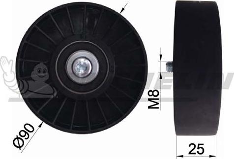 MICHELIN EngineParts SMAMP03333 - Ролик, поликлиновый ремень autospares.lv