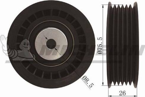 MICHELIN EngineParts SMAMP02007 - Ролик, поликлиновый ремень autospares.lv