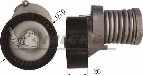 MICHELIN EngineParts SMAMP02362 - Натяжитель, поликлиновый ремень autospares.lv